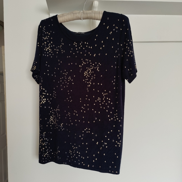 Navy Blue 🔵 with tiny gold heart Short Sleeve Sweater | Leo & UGO 🇫🇷 - Picture 12 of 14